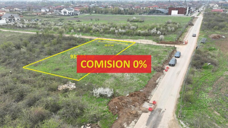 Mogosoaia, teren intravilan, suprafata 932.64 mp cu deschidere de 20.17m