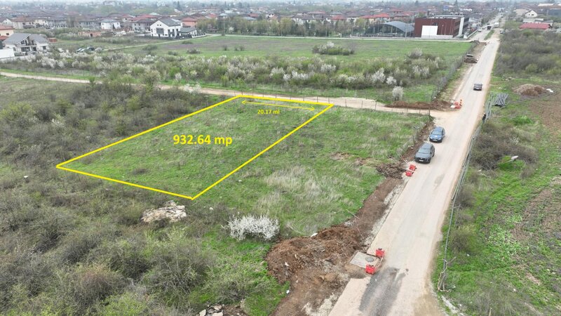 Mogosoaia, teren intravilan, suprafata 932.64 mp cu deschidere de 20.17m